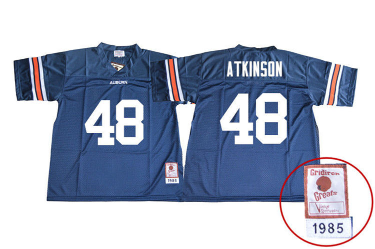 Auburn Tigers Men's Montavious Atkinson #48 Navy Stitched College 1985 Throwback NCAA Authentic Football Jersey FJK4674SX